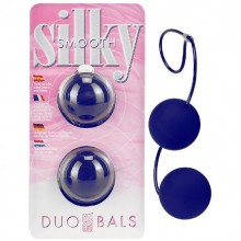 Вагинальные шарики «Silky Smooth Duo Balls», цвет фиолетовый, Gopaldas 2K949APU, диаметр 3 см.