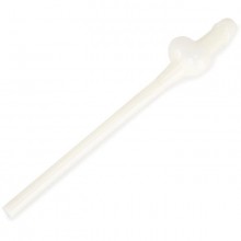 Трубочка для напитков в виде пениса Ef-pf003, из материала Пластик АБС, цвет Белый, длина 18.5 см.