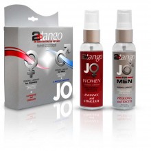 Набор возбуждающих лубрикантов для мужчин и женщин JO 2-To-Tango, объем 2 по 60 мл, JO30186, бренд System JO, из материала Водно-силиконовая основа, 75 мл.
