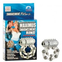 California Exotic «Maximus Enhancement Ring» эрекционное вибро-кольцо с шариками, SE-1456-20-3, бренд CalExotics, цвет Прозрачный, длина 6 см., со скидкой