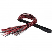Плеть с глянцевыми шнурами «15 Tails Whip», цвет черный, EroticFantasy EFW026, длина 60 см.