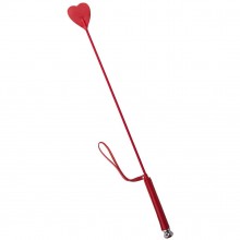 Изящный стек «Sitabella» с наконечником в форме сердца, цвет красный, СК-Визит 3039-2, из материала Кожа, длина 70 см., со скидкой