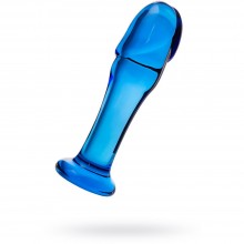 Анальная втулка из стекла от Sexus Glass, цвет голубой, 912186, длина 13.5 см.