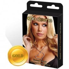 Ann Devine «Sweet Hearth» - золотистая цепочка с большой подвеской-сердцем, цвет золотой