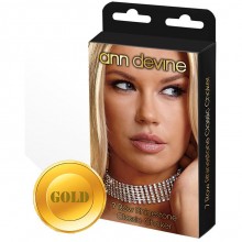 Ann Devine «Gold 7 Row Rhinestone Classic Choker» золотистый ошейник из кристаллов, длина 38 см., со скидкой