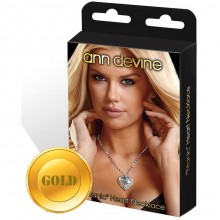 Ann Devine «Gold Titanic Heart Necklace» золотистая цепочка с сердцем, цвет золотой, длина 60 см.