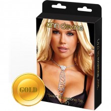 Ann Devine «Sexy Rhinestone Tie» - золотистый галстук из кристаллов, цвет золотой, длина 20 см.