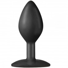 Анальная пробка «The Minis Spade Small - Black S» длина 7 см, диаметр 3.3 см, цвет черный, 0103-48-BX, бренд Doc Johnson, коллекция Platinum Silicone, длина 7 см.