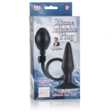 California Exotic «Silicone Inflatable Plug» черная анальная пробка-расширитель, бренд CalExotics, длина 9 см.