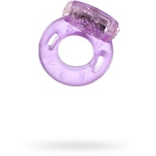 Гелевое эрекционное кольцо с вибрацией «Vibrating Ring», цвет фиолетовый, ToyFa 818034-4, из материала ПВХ, диаметр 2 см.