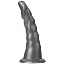 Насадка Doc Johnson «Vac-U-Lock Platinum Edition - The Beau - Charcoal», цвет черный, 1080-01 BX DJ, из материала Силикон, цвет Серый, длина 18.5 см.