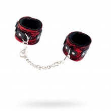 ToyFa кружевные красные наручники-оковы серии «Marcus», из материала Ткань, цвет Красный, длина 42 см.