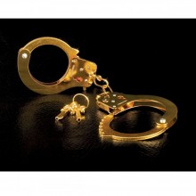 Золотистые металлические наручники «Metal Cuffs», цвет золотой, PipeDream PD3987-27, коллекция Fetish Fantasy Gold
