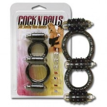 Cock N Balls кольцо для пениса, бренд Orion, из материала TPE, цвет Черный, диаметр 3 см.