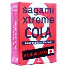 Презервативы латексные от Sagami - «Xtreme Cola»  со вкусом колы, упаковка 3 шт., длина 19 см.