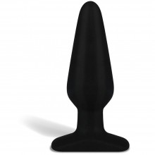 EroticFantasy «Seamless Silicone Butt Plug» черная анальная пробка из ультрабархатистого силикона, 12 см, длина 12 см.