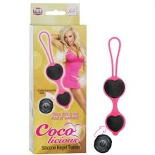 Вагинальные шарики из силикона «Coco Licious Kegel Balls», цвет черный, SE-2931-03-3, бренд CalExotics, длина 15.3 см.