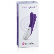 Фиолетовый премиум вибратор Mystim «Bon Aparte», для двойного проникновения, MY46851, бренд Mystim GmbH, длина 25 см.