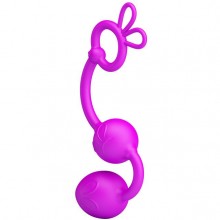 Анальные бусы с 2 звеньями «Pretty Love Balls», Baile BI-014205, цвет фиолетовый, длина 22 см.