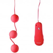 Вагинальные виброшарики «Power Balls Pumping Red», цвет красный, Toy Joy 9599TJ