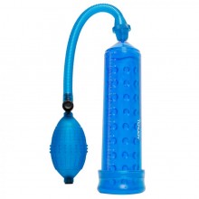 Вакуумная помпа для члена «Power Massage Pump with Sleeve Blue», Toy Joy 10223TJ, из материала Пластик АБС, длина 20 см., со скидкой