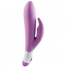 Вибратор с клиторальным стимулятором Mae B «Lovely Vibes Rabbit Purple» 10621LV, цвет Фиолетовый, длина 18.5 см.
