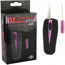 Вибропуля с пультом управления в виде «мышки», Victory Mini Bullet, цвет розовый, Howells 10035002