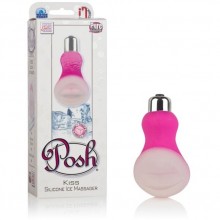 California Exotic «Posh Kiss Silicone Ice Massager» ледяной вибростимулятор из силикона, бренд CalExotics, цвет Розовый, длина 6.5 см., со скидкой