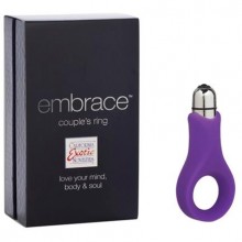 California Exotic «Embrace Couples Ring» фиолетовая вибро-насадка на член, бренд CalExotics, длина 8.5 см.