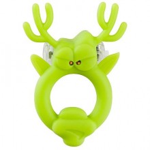 Виброкольцо для члена «Rockin Reindeer», Shots Media SH-SLI010, коллекция S-Line, цвет Зеленый, диаметр 2.2 см.