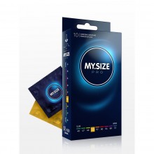 Латексные презервативы My Size, размер 53, упаковка 10 шт, цвет Прозрачный, длина 17.8 см.