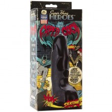 Фаллос супергероя темного рыцаря Super Hung Heroes «The Caped Cock Black», 8900-01BXDJ, бренд Doc Johnson, из материала Силикон, длина 18.5 см.