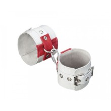 Наручники кожаные с красными крестами «Медсестра», СК-Визит 3060-3