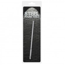 Steel Power Tools «Dip Stick Ribbed» уретральная палочка, диаметр 10 мм 112-TMS-2479-10, цвет Серебристый, диаметр 1 см.