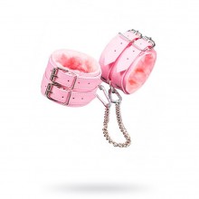 Оковы розовые с ремешками, соединенные цепочкой длиной 35 см, СК-Визит 5013-4, из материала Винил, цвет Розовый, длина 35 см., со скидкой