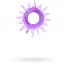 Гелевое эрекционное кольцо, цвет фиолетовый, ToyFa 818004-4, из материала ПВХ, длина 2 см., со скидкой