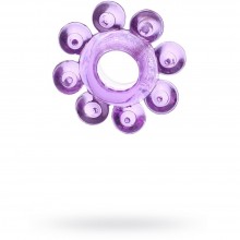 Гелевое эрекционное кольцо, цвет фиолетовый, ToyFa 818001-4, длина 1.8 см.
