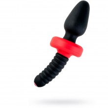 ToyFa «Black & Red» вибровтулка 10 см, черная, из материала Силикон, коллекция Black & Red, длина 10 см., со скидкой