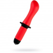 Женский вибратор с двойным мотором от ToyFa «Black & Red», красный, 901340-9, из материала Силикон, длина 15 см.