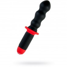 Двусторонний вибратор для женщин с двойным мотором «Black & Red», черный, ToyFa 901341-5, из материала Силикон, длина 15 см.