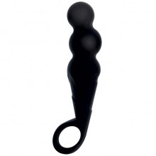Анальный стимулятор-елочка с кольцом «Assy The Maggot», цвет черный T4L-700922, бренд Toyz4lovers, из материала Силикон, длина 14.5 см., со скидкой