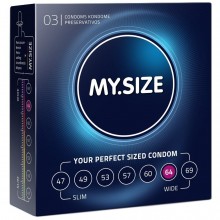 Латексные презервативы MY.SIZE размер 64, упаковка 3 шт., бренд R&S Consumer Goods GmbH, длина 22.3 см.