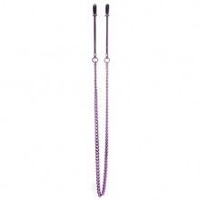 Зажимы для сосков «Pincette Nipple Clamps», цвет фиолетовый, Ouch SH-OU078PUR, бренд Shots Media, длина 35.5 см.