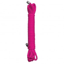 Веревка для бандажа «Kinbaku Rope Pink», цвет розовый, 5 метров, Ouch SH-OU044PNK, бренд Shots Media, из материала Нейлон, коллекция Ouch!, 5 м., со скидкой