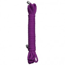 Веревка для бандажа «Kinbaku Rope Purple», цвет фиолетовый, 5 метров, Ouch SH-OU044PUR, бренд Shots Media, из материала Нейлон, 5 м., со скидкой