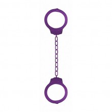 Оковы для ног «Pleasure Legcuffs Purple», Ouch SH-OU006PUR, бренд Shots Media, из материала Металл, коллекция Ouch!, цвет Фиолетовый, длина 45 см., со скидкой