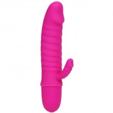 Интимный женский вибратор с отростком «Arnd» серии Pretty Love, Baile BI-014289, из материала Силикон, цвет Розовый, длина 11.5 см.