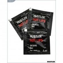 Гель-смазка «Hustler Hot Lips», возбуждающая, объем 5 мл, одноразовый пробник, 37104-5, бренд Hustler Toys, из материала Водная основа, 5 мл., со скидкой
