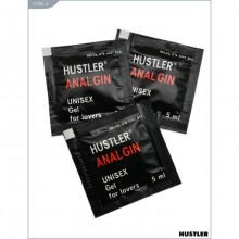 Анальная гель-смазка «Hustler Anal Gin», объем 5 мл, одноразовый пробник, 37105-5, бренд Hustler Toys, из материала Водная основа, 5 мл., со скидкой
