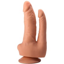 Двухголовый реалистичный фаллоимитатор на присоске, Биоклон 104700ru, бренд LoveToy А-Полимер, длина 17 см.